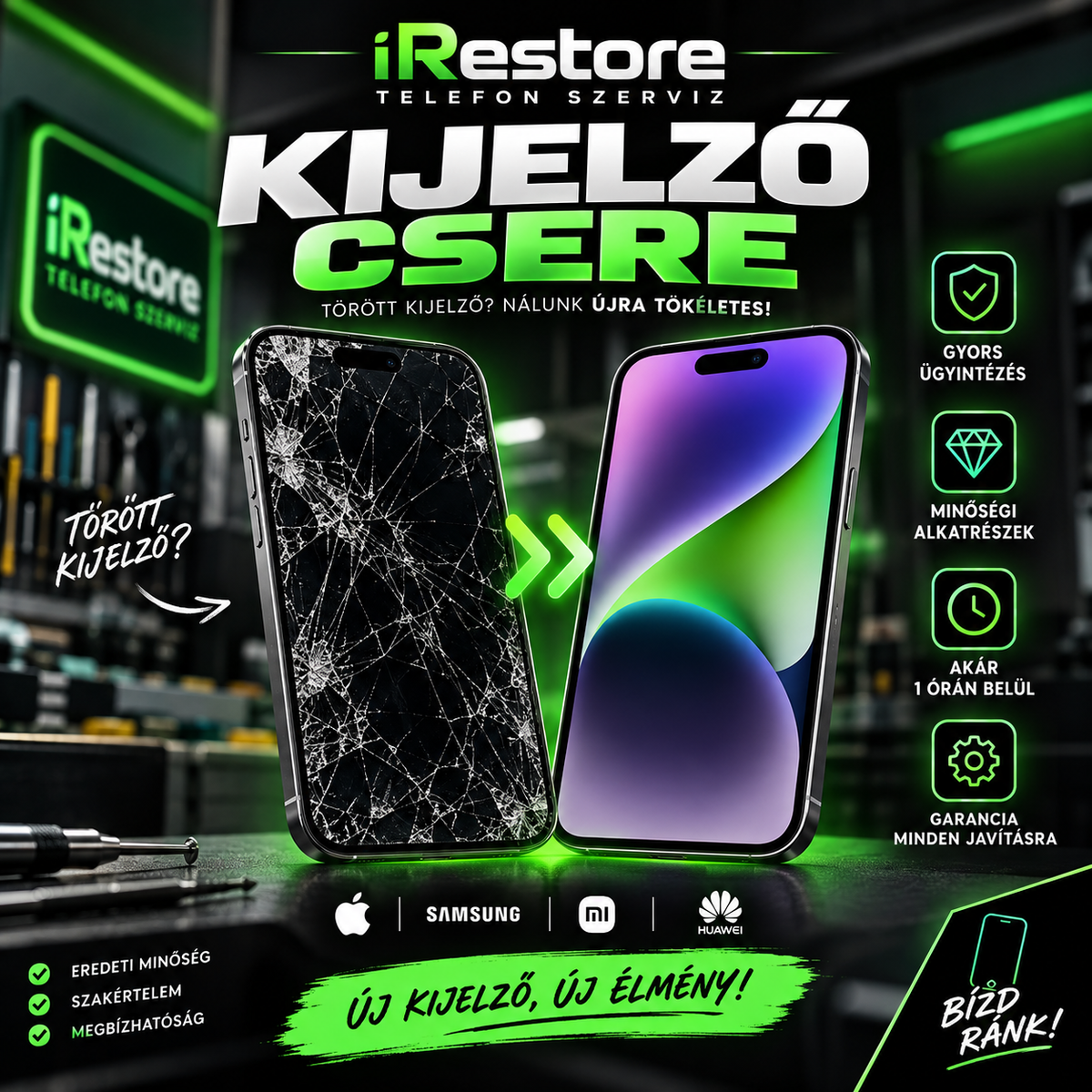 Apple IPhone 11 Kijelző csere